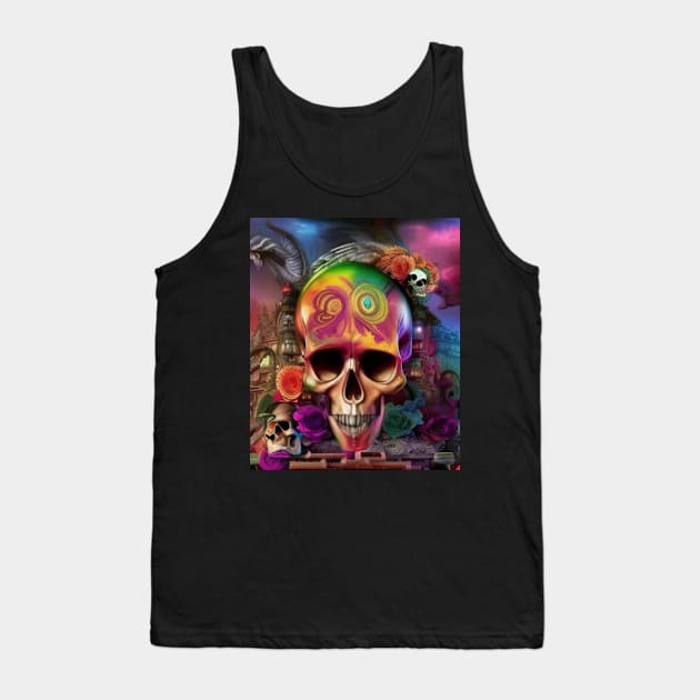 magic skull Tank Top by mdr design